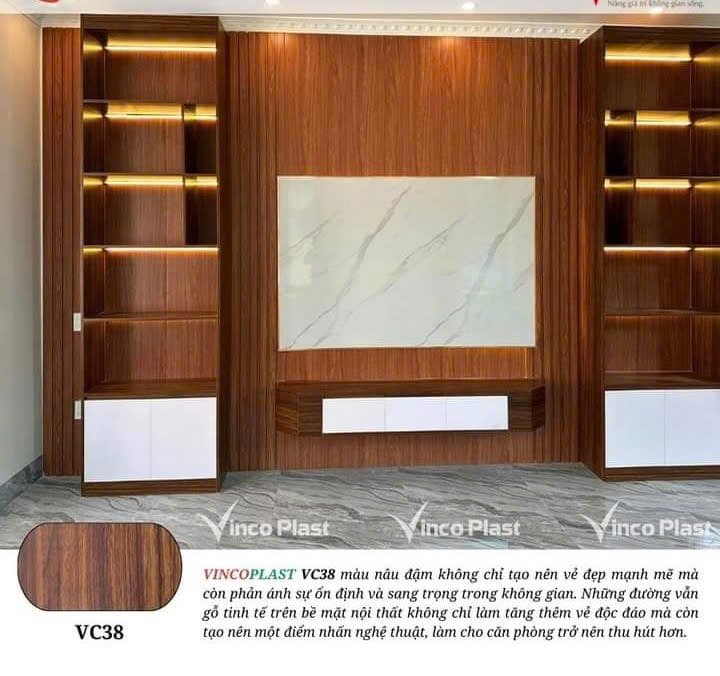 Thi Công Vách kệ tivi - VK 011