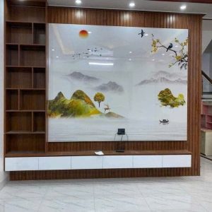 Thi công Vách kệ tivi - VK 017